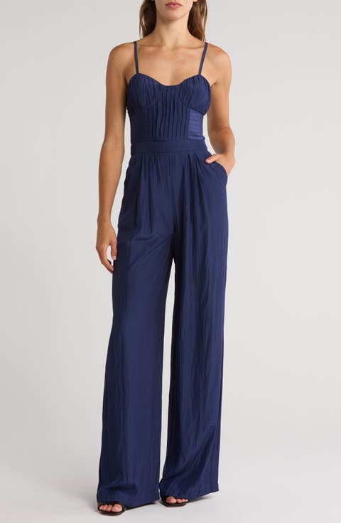 Loretta Pleated Wide Leg Jumpsuit