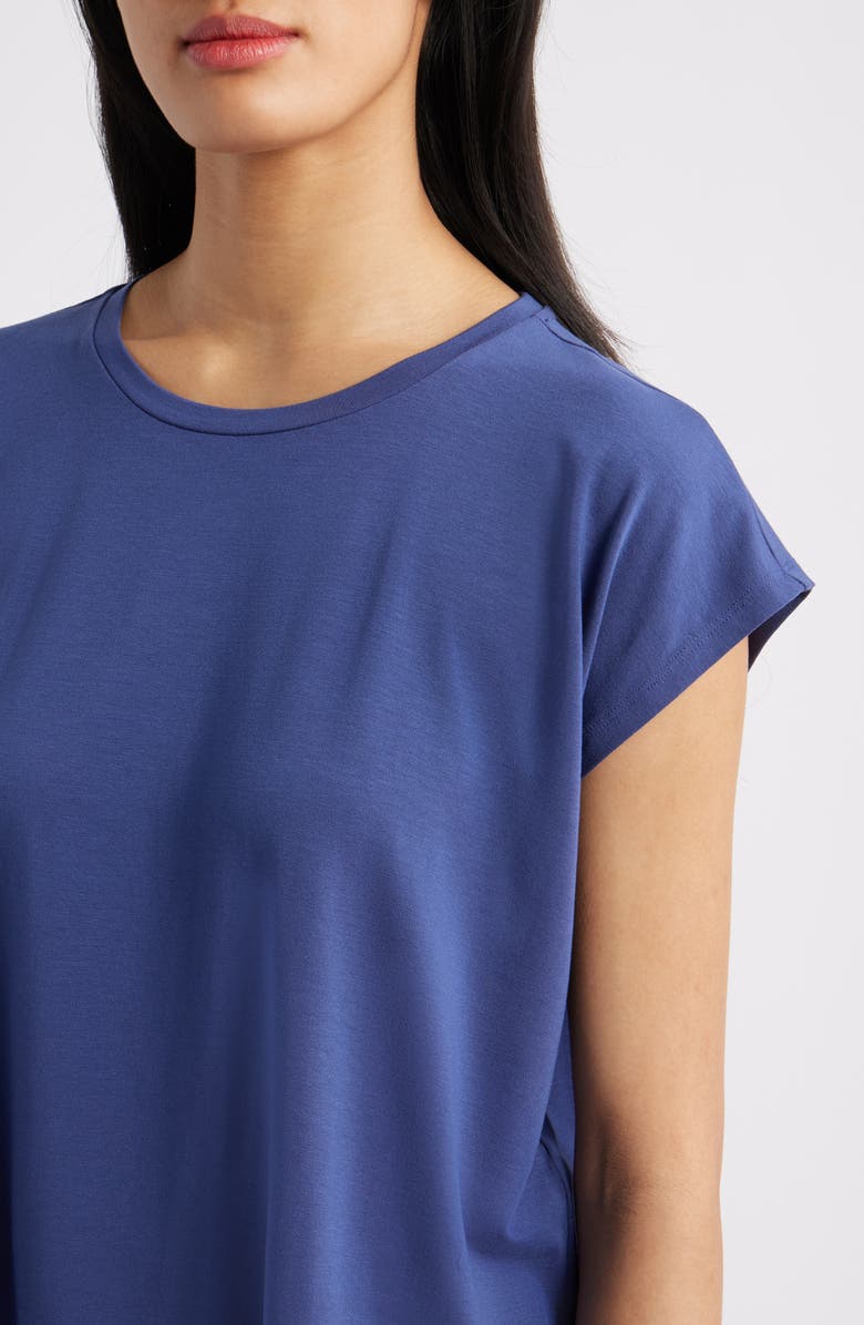 Eileen Fisher Short Sleeve Tencel<sup>®</sup> Lyocell T-Shirt, Alternate, color, Bluette