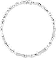 CHLOE AND MADISON Bamboo Cubic Zirconia Necklace