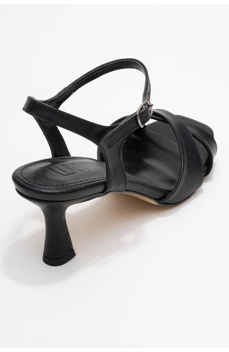 Prologue Shoes Melin Cross Strap Stiletto Sandal, Alternate, color, Black