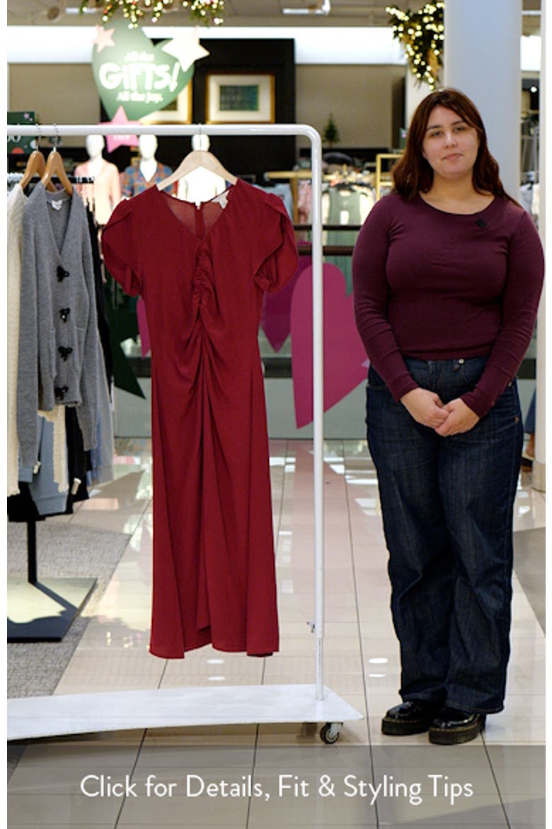 Ruched Midi Dress video