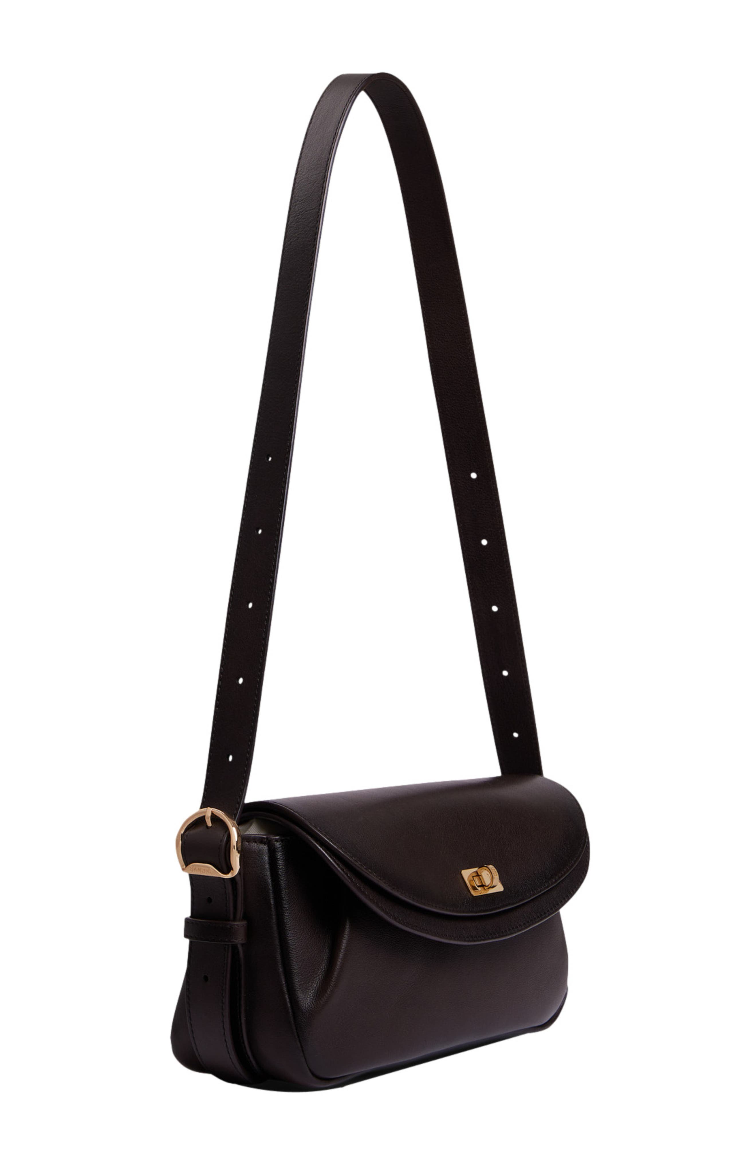 LE MAMBO leather bag, Alternate, color, Brown