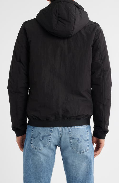 Hunter Horley Hooded Water Resistant Ripstop Jacket In Black