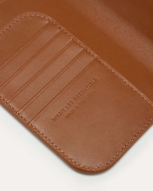 Want Les Essentiels De La Vie Want Les Essentiels Arch Smooth Leather Passport Cover In Cuero
