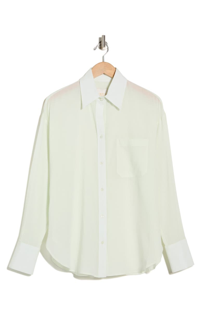 TWP Big Joe Cotton Button-Up Shirt, Alternate, color, Clearly Aqua