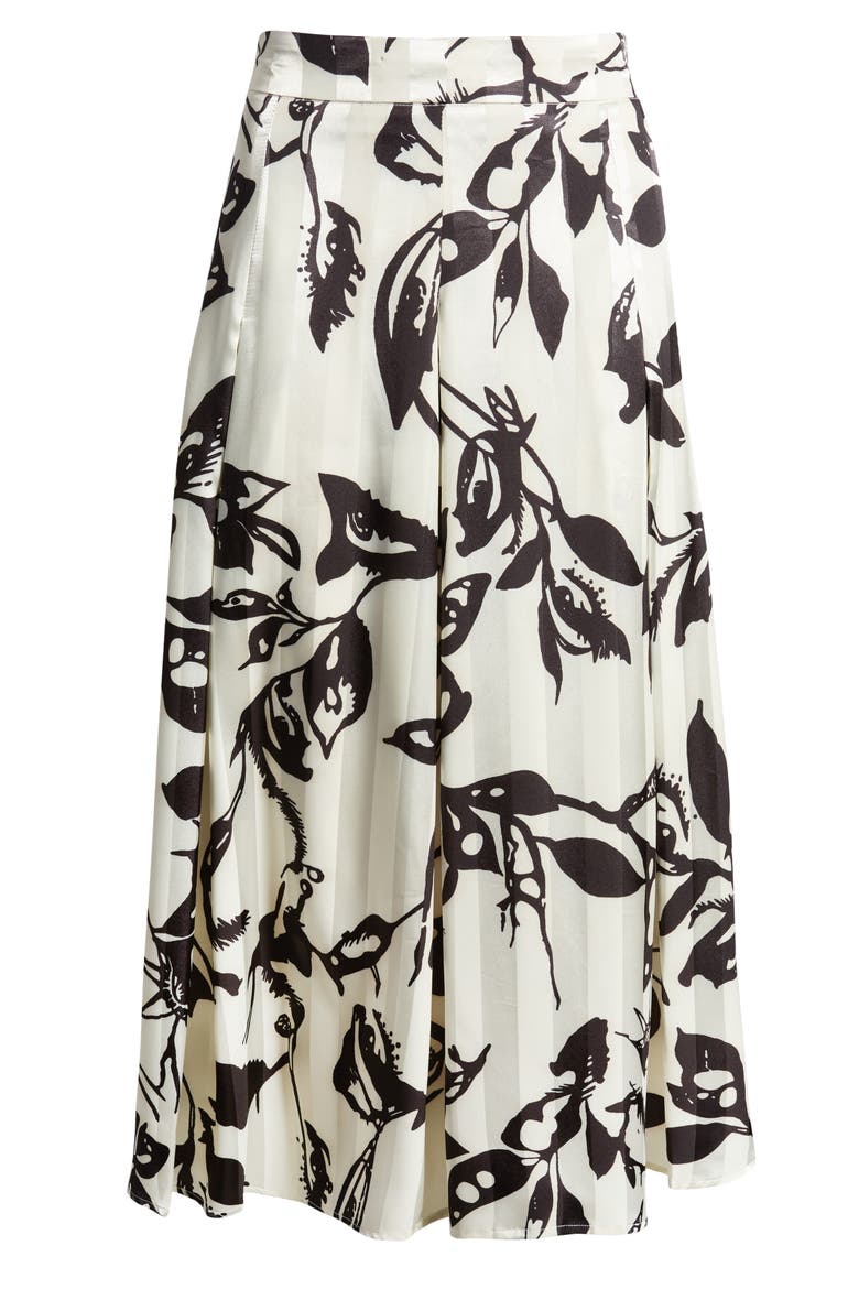 Ryan Floral Midi Skirt, Alternate, color, WHITE