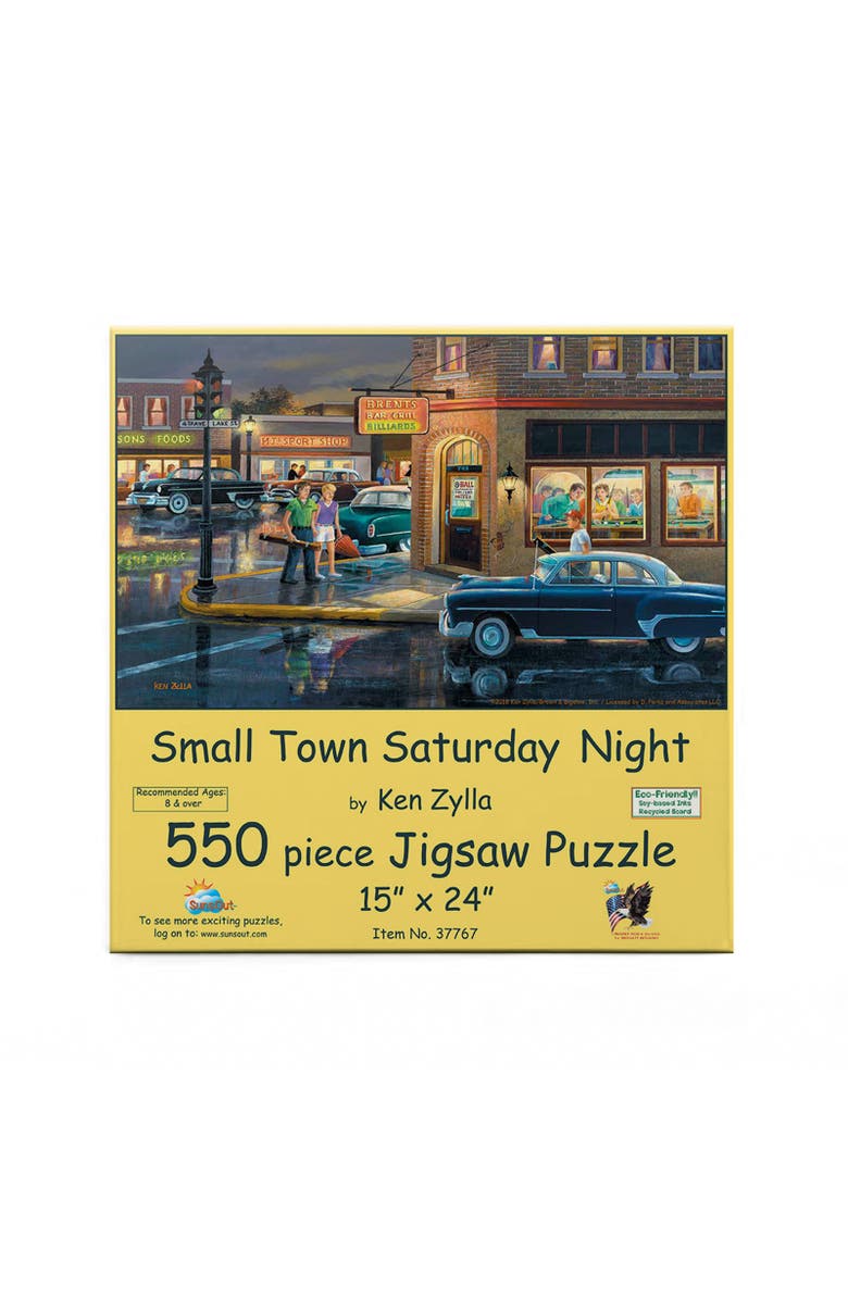Sunsout Small Town Saturday Night 550 piece Jigsaw Puzzle for Adults, Alternate, color, Multicolor