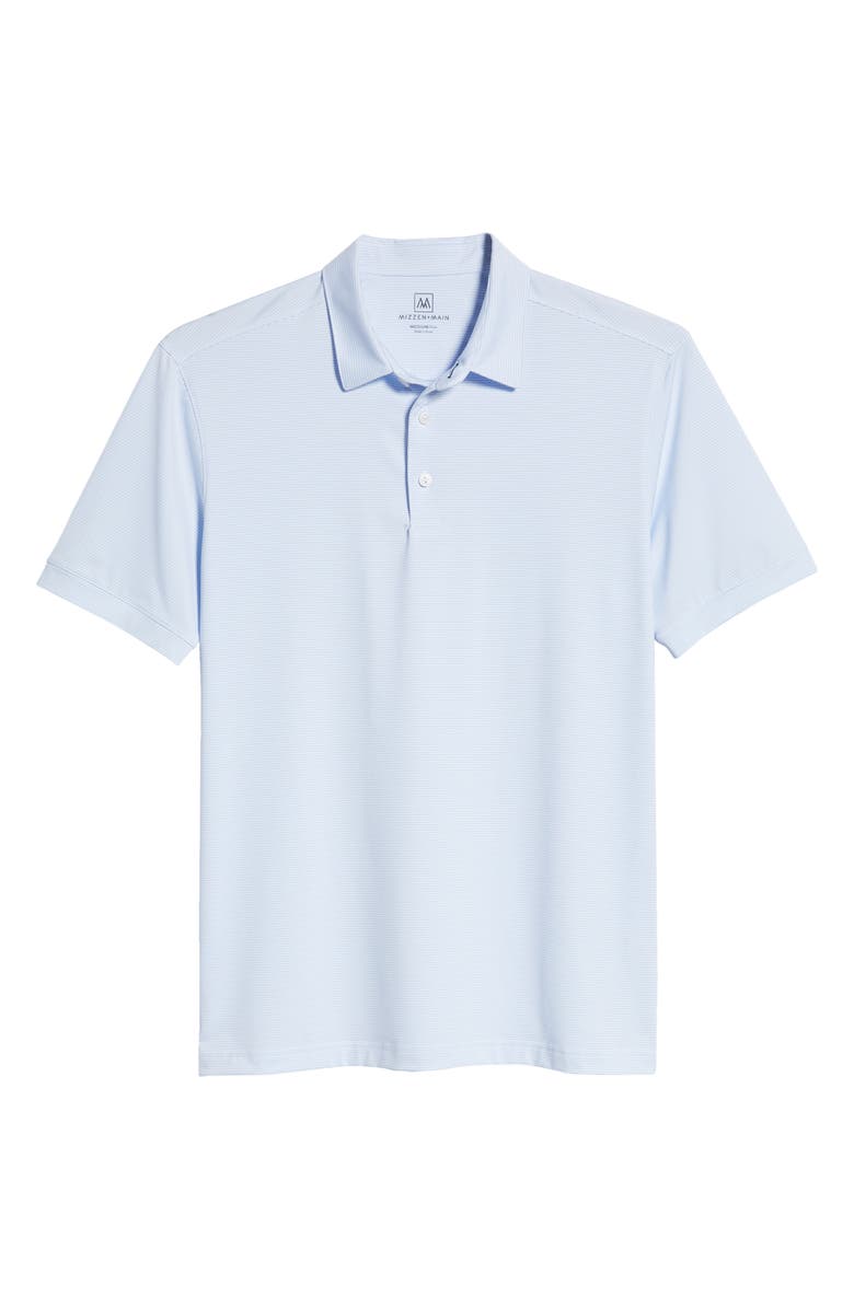 Mizzen+Main Men's Versa Stripe Golf Polo, Alternate, color, Light Blue White Stripe