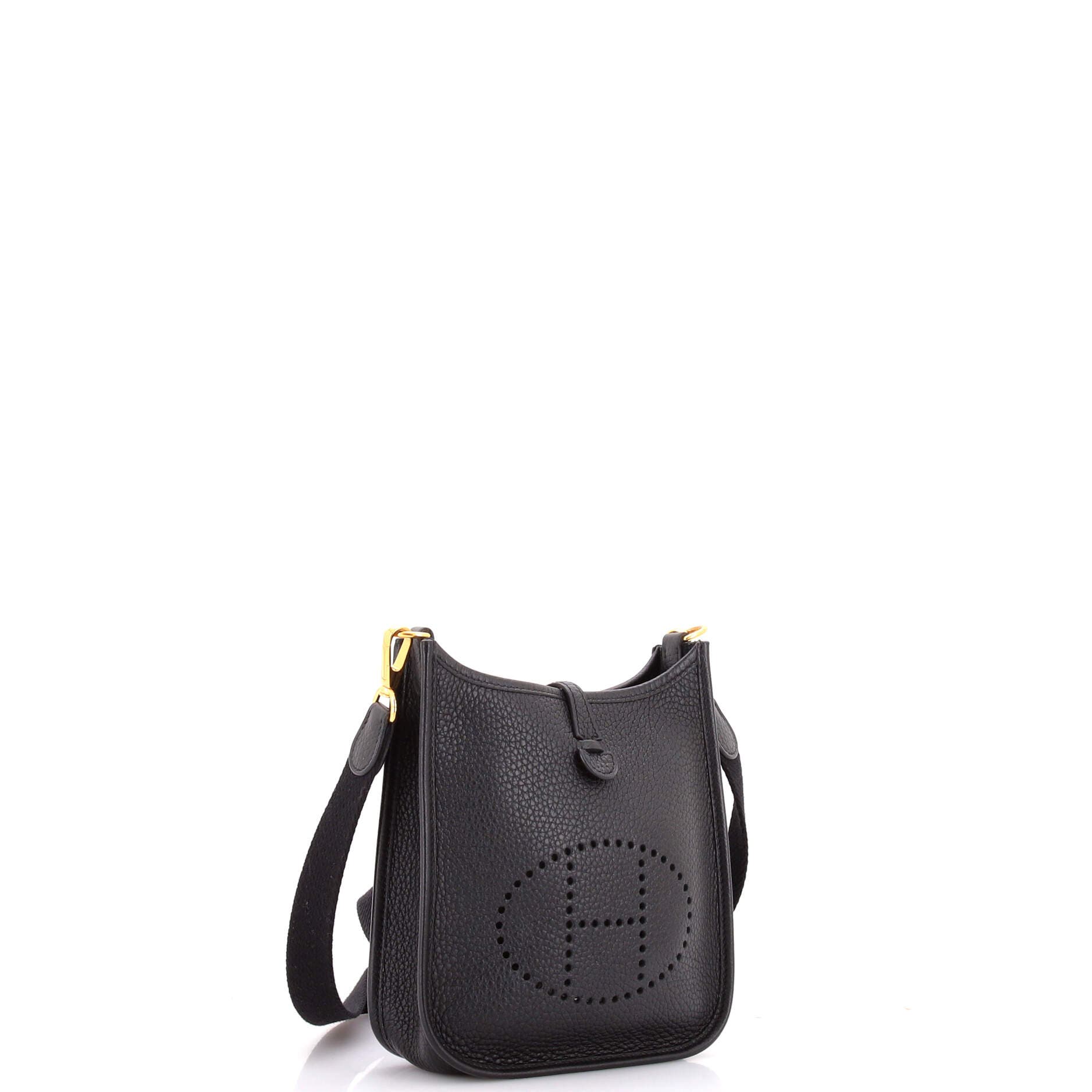 Pre-Owned Hermes Evelyne Bag Gen III Clemence TPM, Alternate, color, Noir