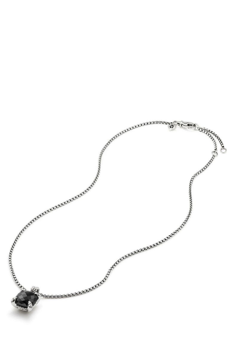 David Yurman Châtelaine Pendant Necklace with Black Onyx and Diamonds, Alternate, color, 
