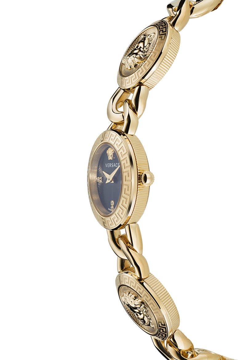 Stud Icon Diamond Bracelet Watch, 26mm, Alternate, color, IP YELLOW GOLD
