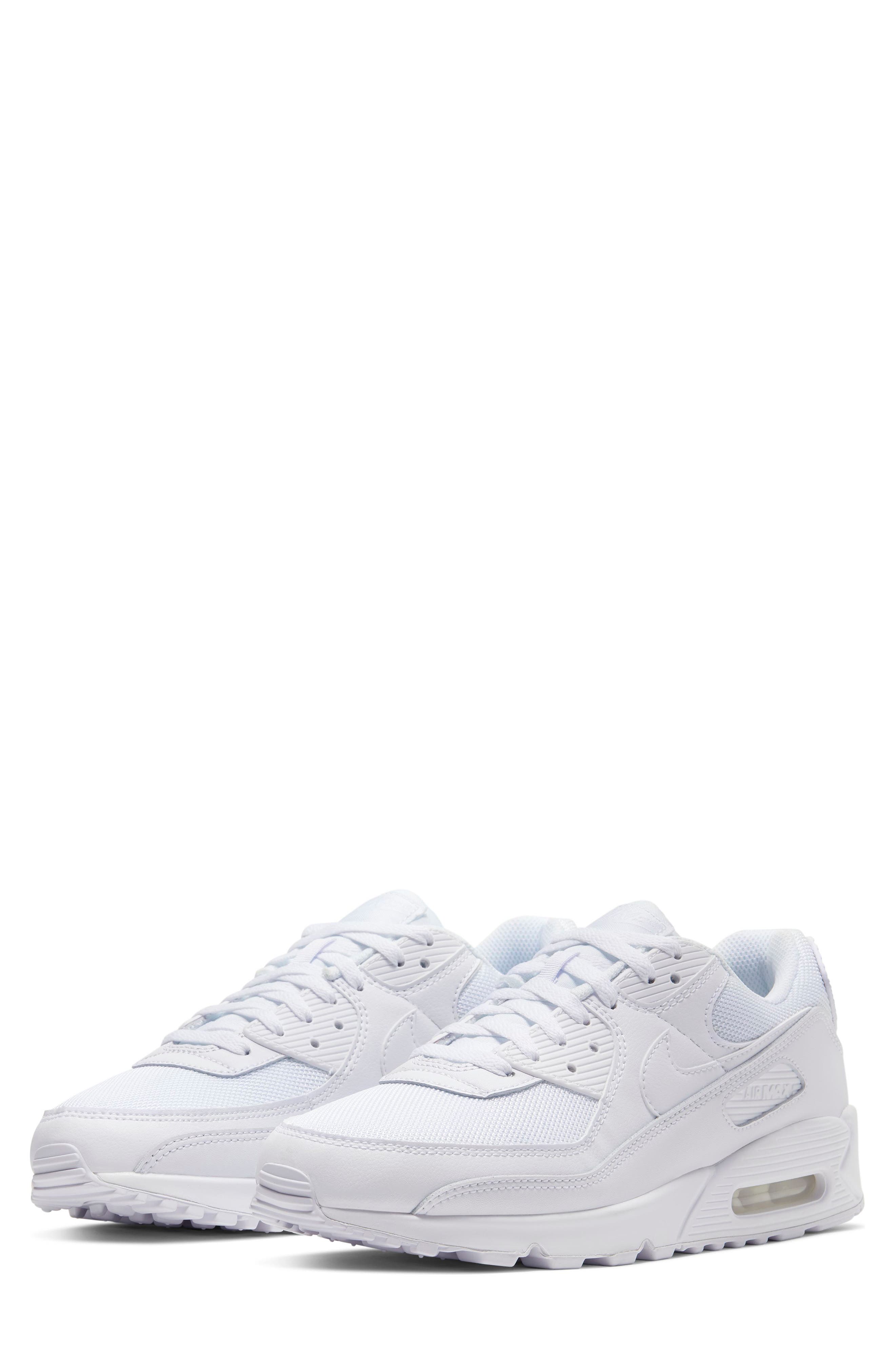 Nike Air Max 90 Sneaker, Main, color, 100 White/White
