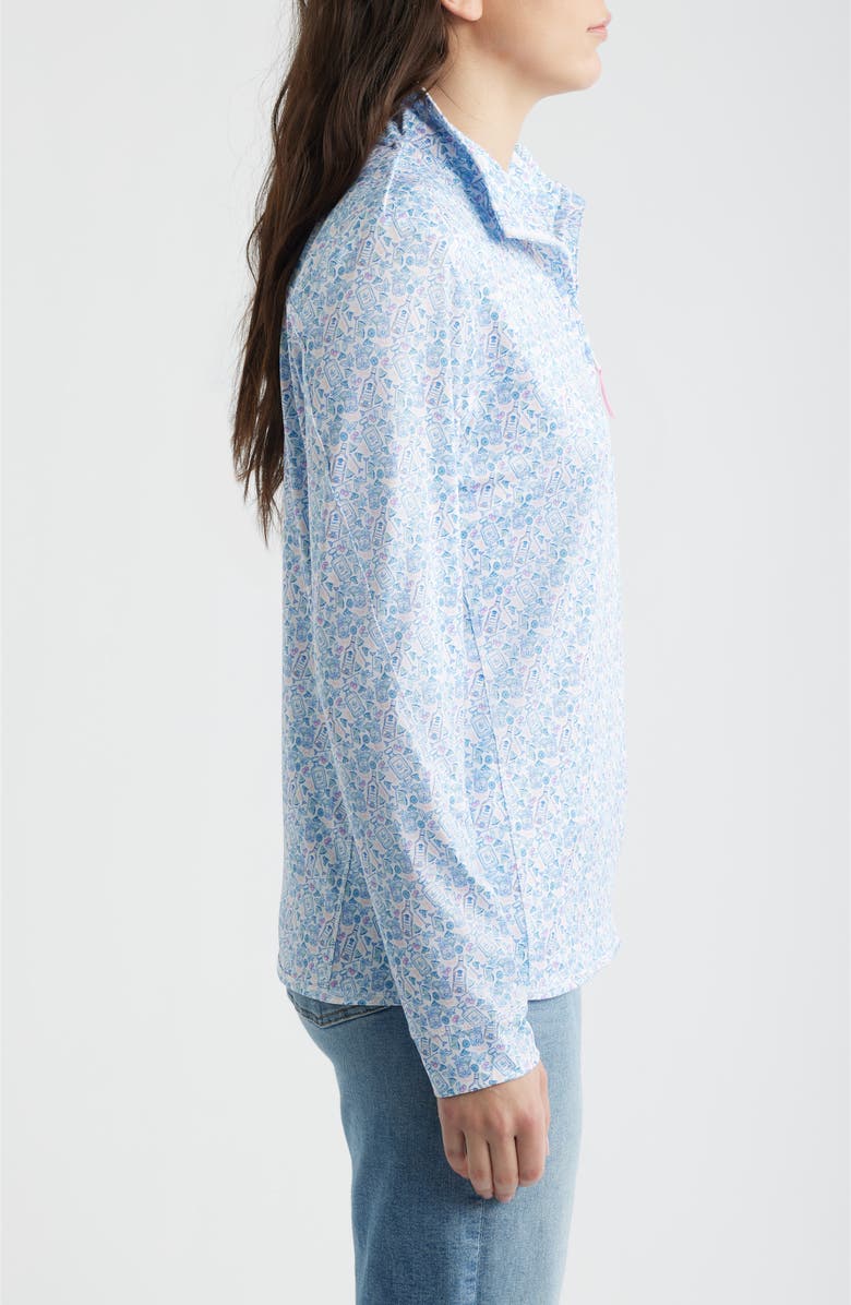 vineyard vines Sankaty Shep Quarter Zip Pullover, Alternate, color, Mai Tai Toss - White