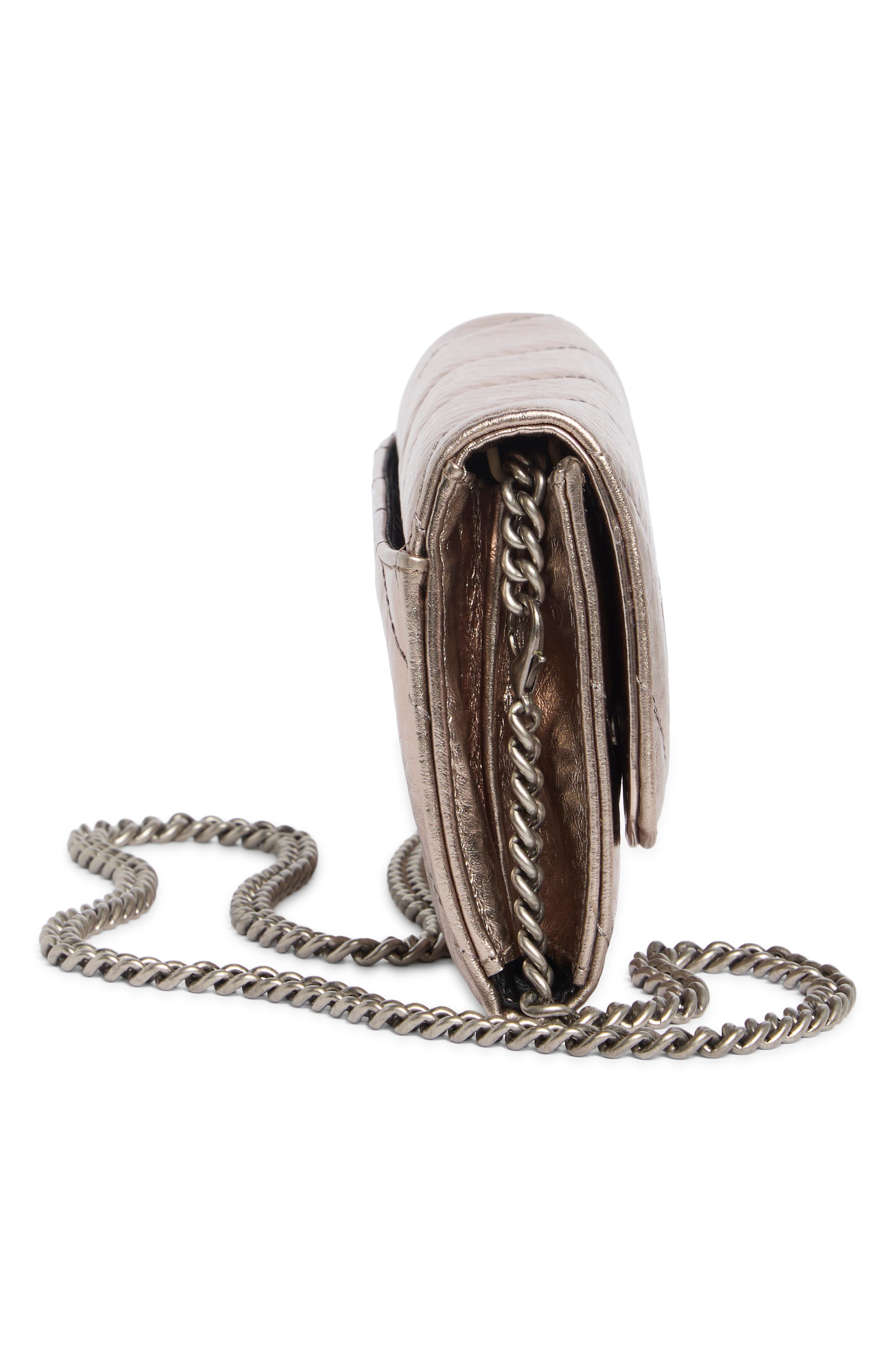 Soho Leather Wallet on a Chain, Alternate, color, RUST/ COPPER