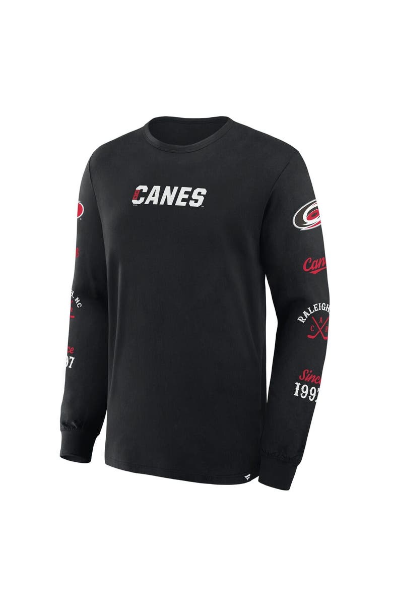 FANATICS Men's Fanatics Black Carolina Hurricanes Boxed In Legacy Long Sleeve T-Shirt, Alternate, color, Black