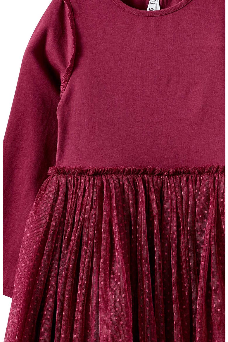 Kid's Eloise Long Sleeve Dress Up Dress, Alternate, color, Berry Jam