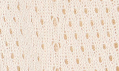 FORGOTTEN GRACE FORGOTTEN GRACE OPEN KNIT SHORT SLEEVE BUTTON-UP SWEATER 