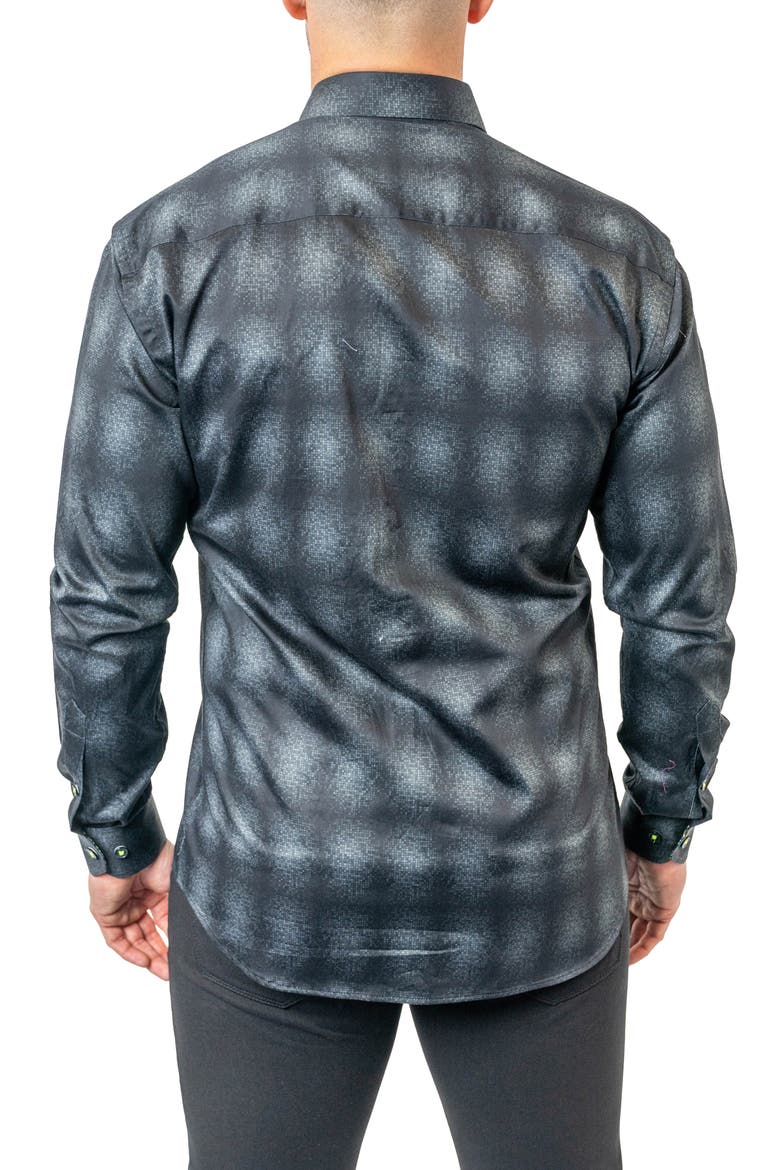 Fibonacci Carbon 17 Contemporary Fit Button-Up Shirt, Alternate, color, BLACK