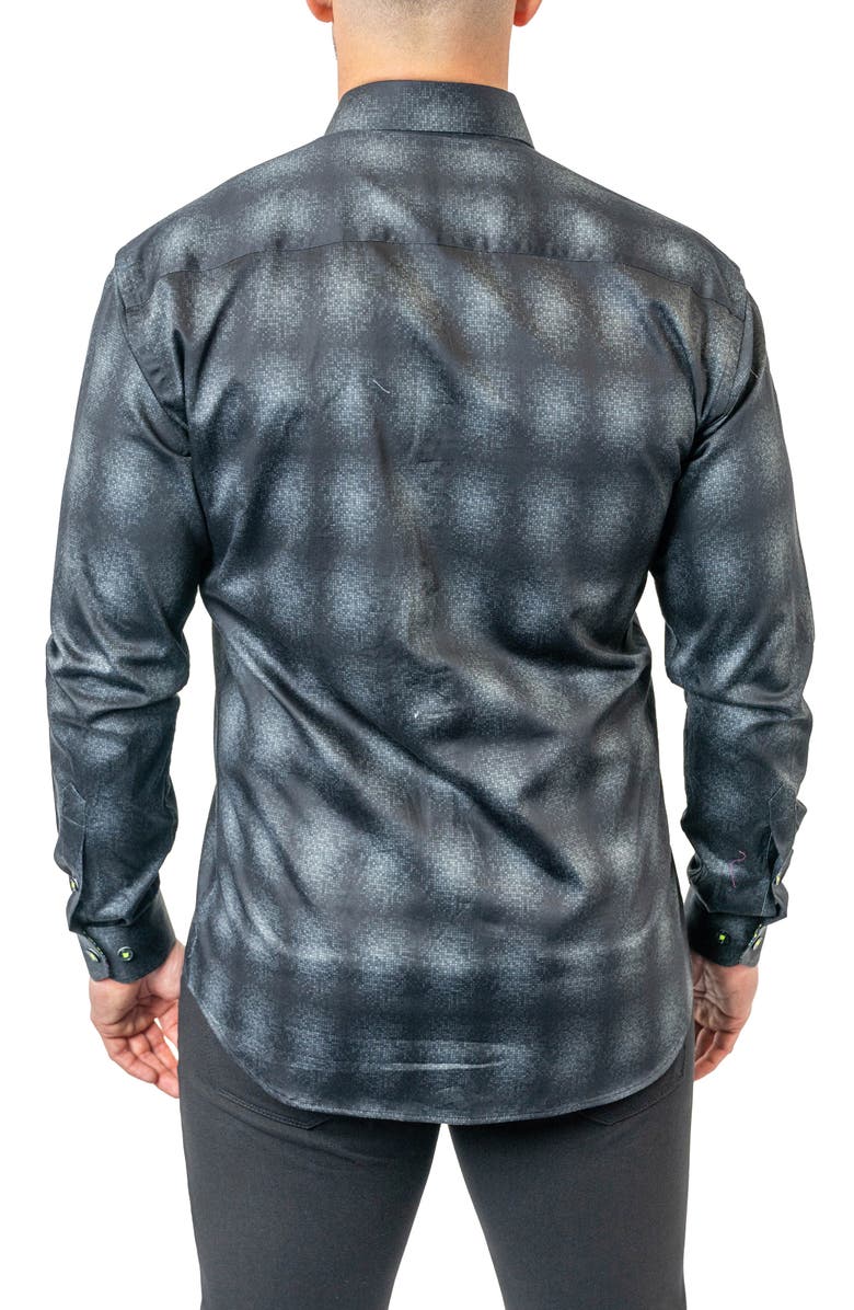 Maceoo Fibonacci Carbon 17 Contemporary Fit Button-Up Shirt, Alternate, color, Black