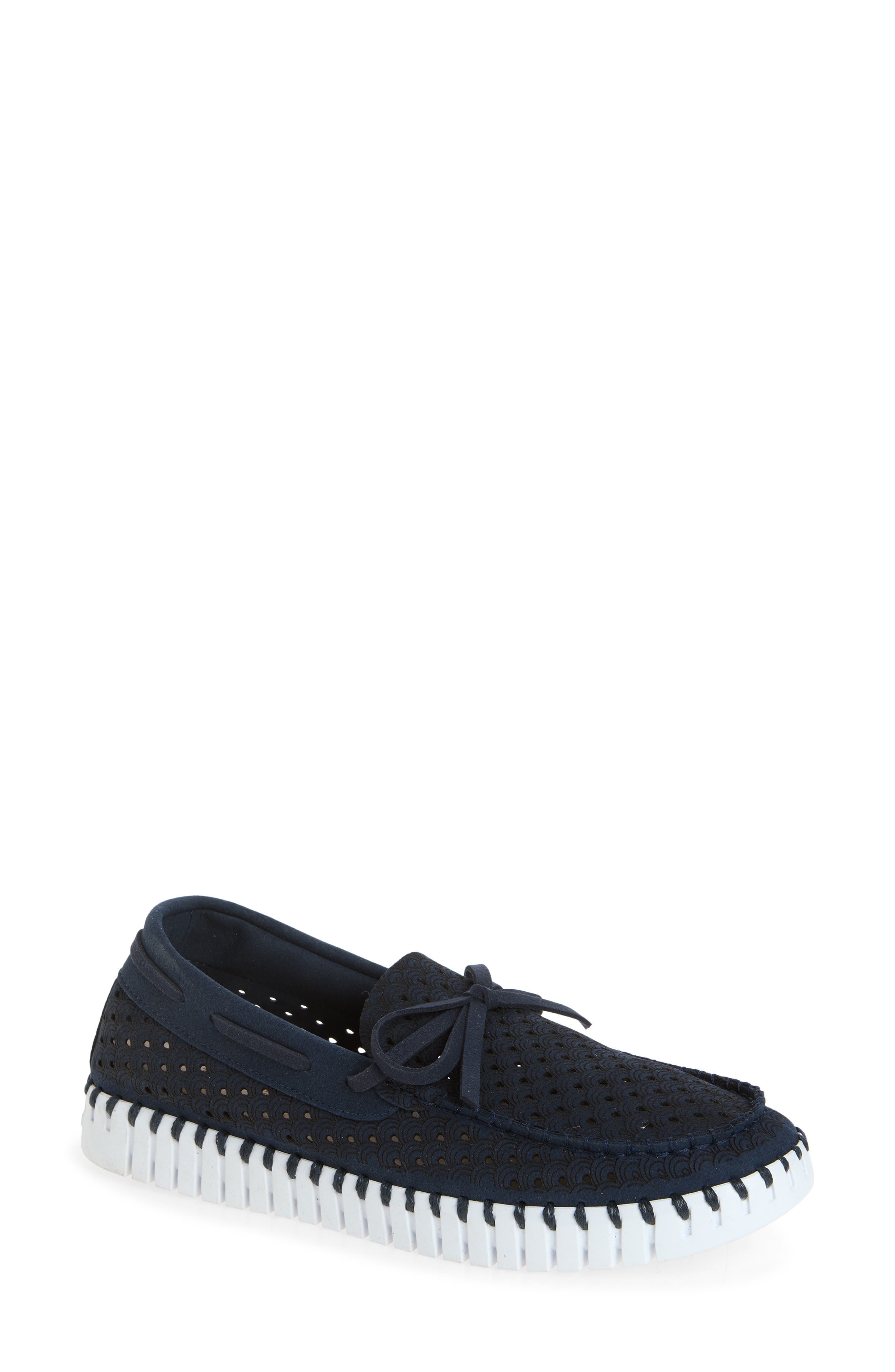 Tulip Print Sailor Shoe, Main, color, DARK INDIGO