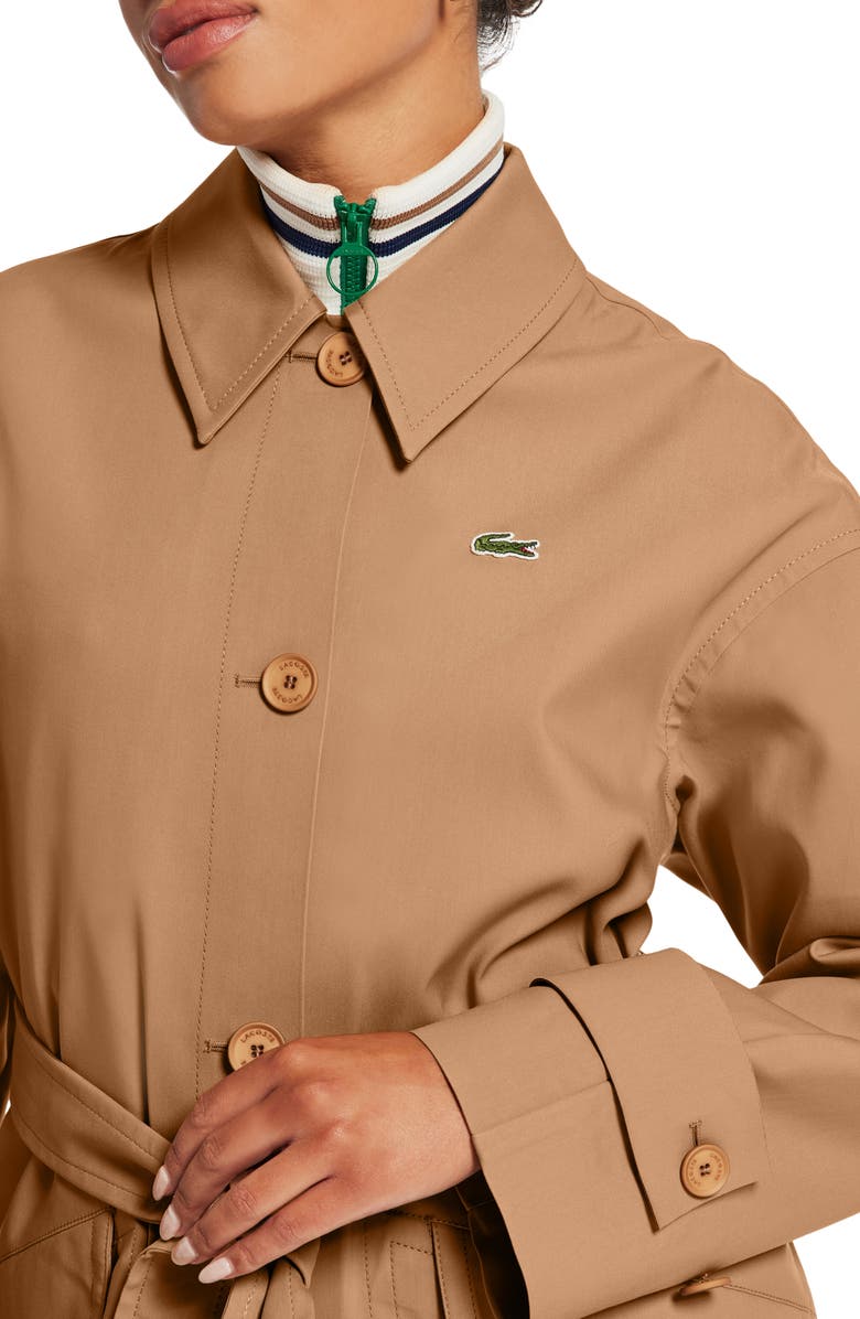 Lacoste Belted Trench Coat, Alternate, color, 