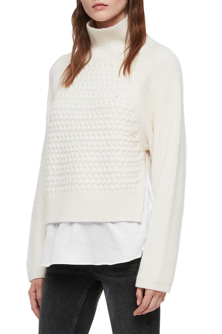 Jones Cable Sweater, Alternate, color, CHALK WHITE