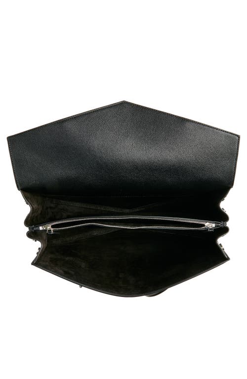 Alaïa Womens Alaia Le Teckel Flap Shiny-grained Leather Tote Bag In Noir