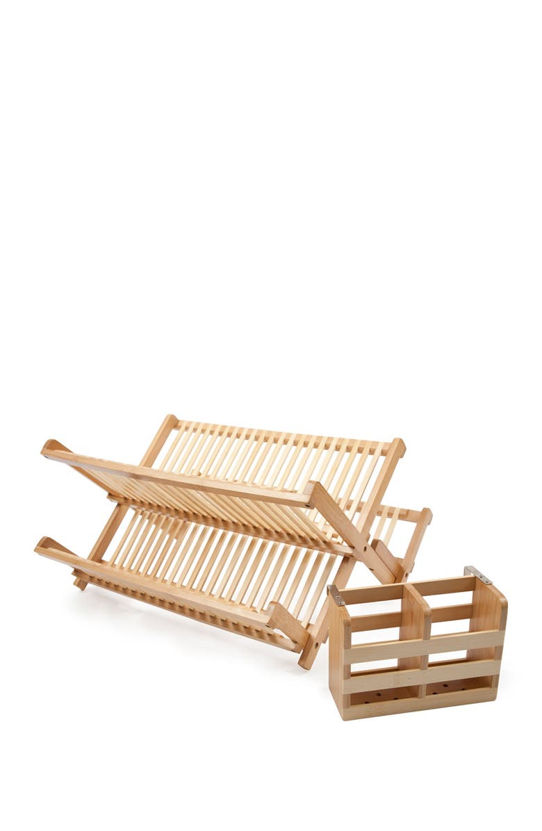 Core Home Bamboo Dish Rack with Utensil Holder 2-Piece Set, Main, color, 