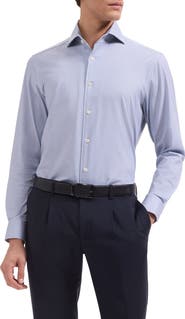 Bugatchi Devon OoohCotton® Optical Grid Print Button-Up Shirt
