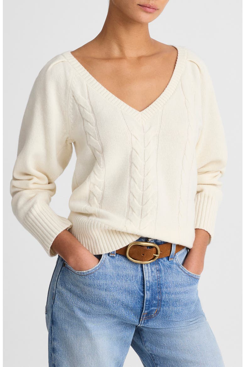 V-Neck Merino Wool Sweater, Main, color, ARCTIC