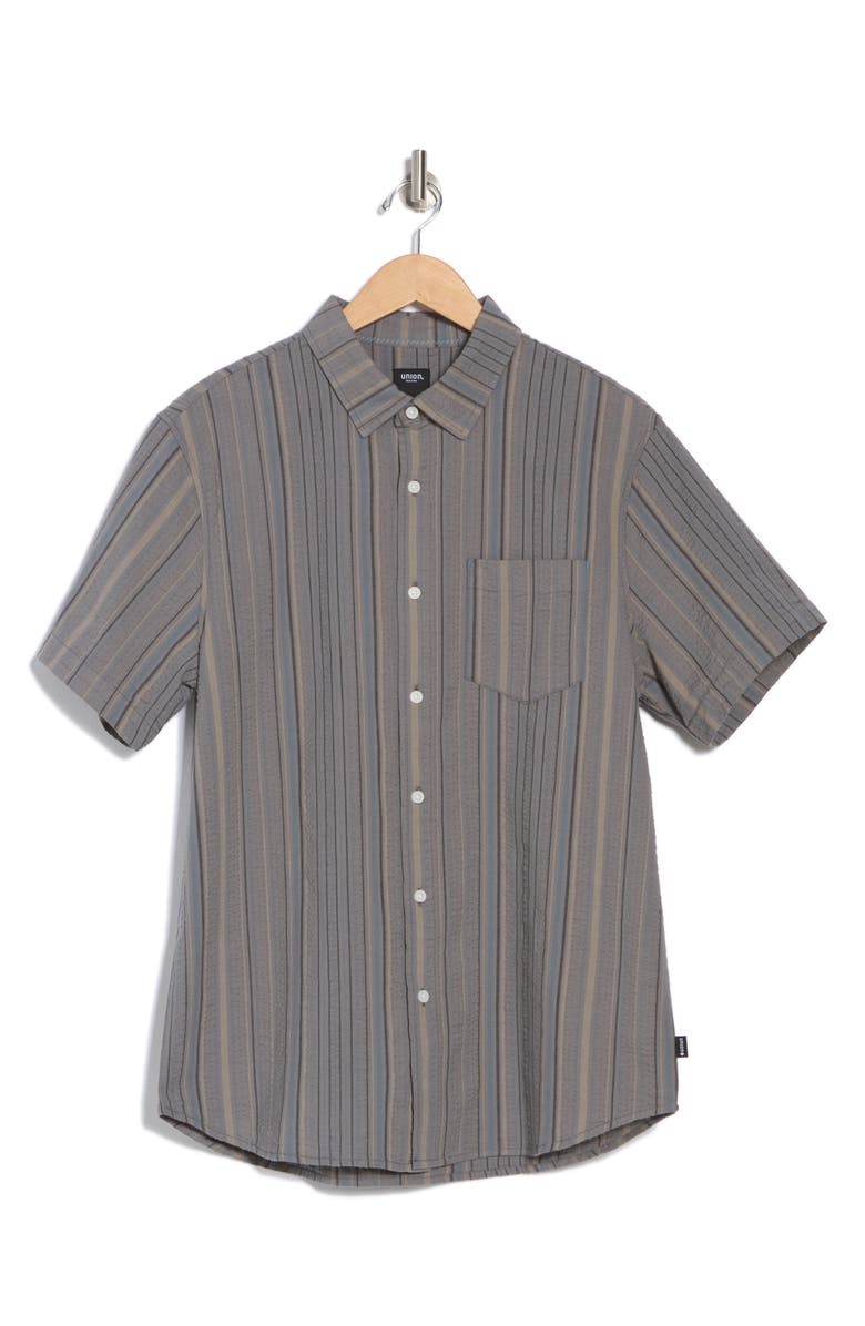 Union Valencia Short Sleeve Button-Up Shirt, Alternate, color, Grey Goose