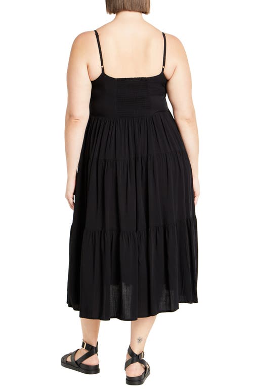 City Chic Mystic Sleeveless A-line Dress In Black