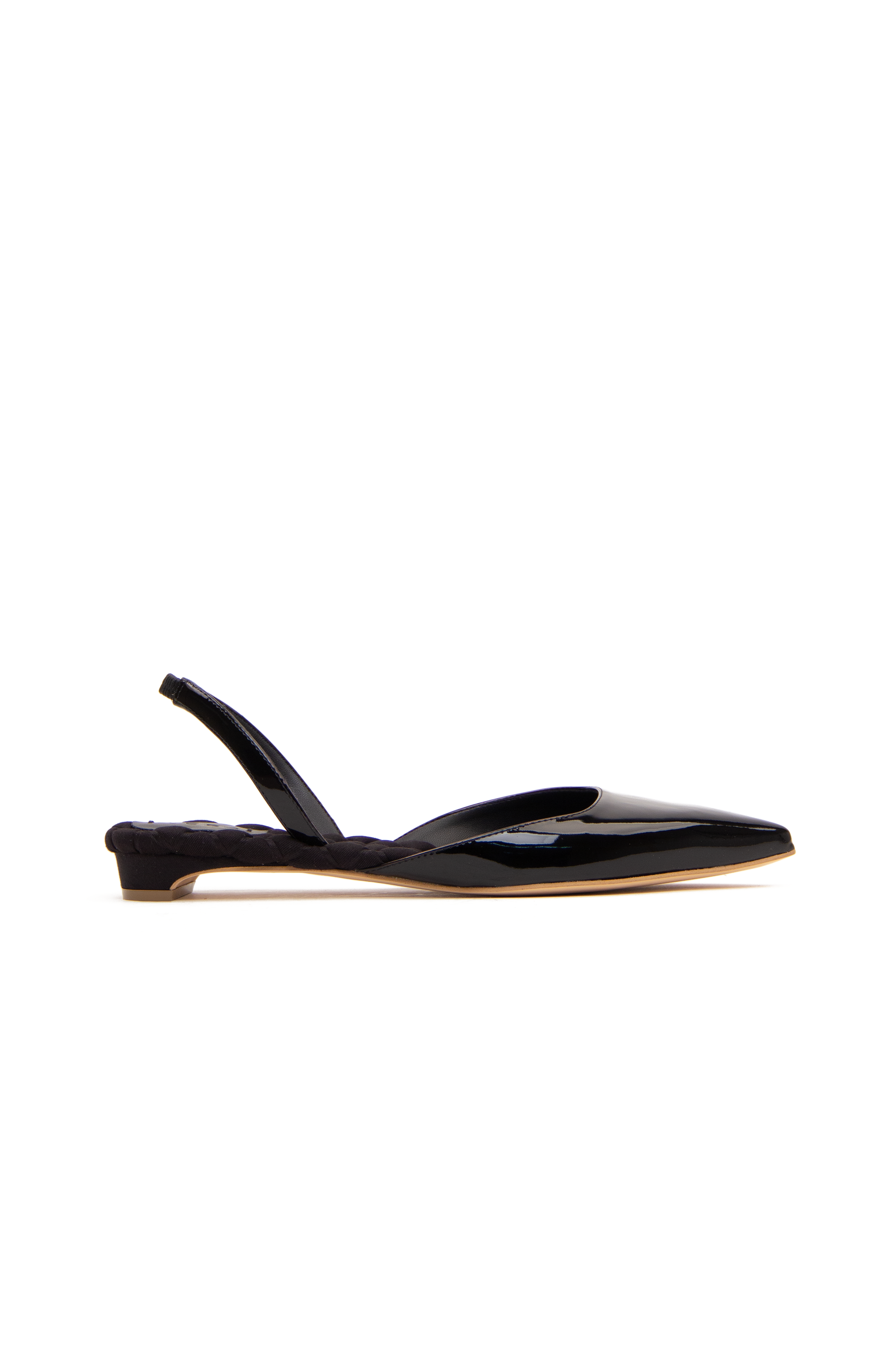 Aera Jackie vegan slingback flat sandal, Main, color, Black Patent