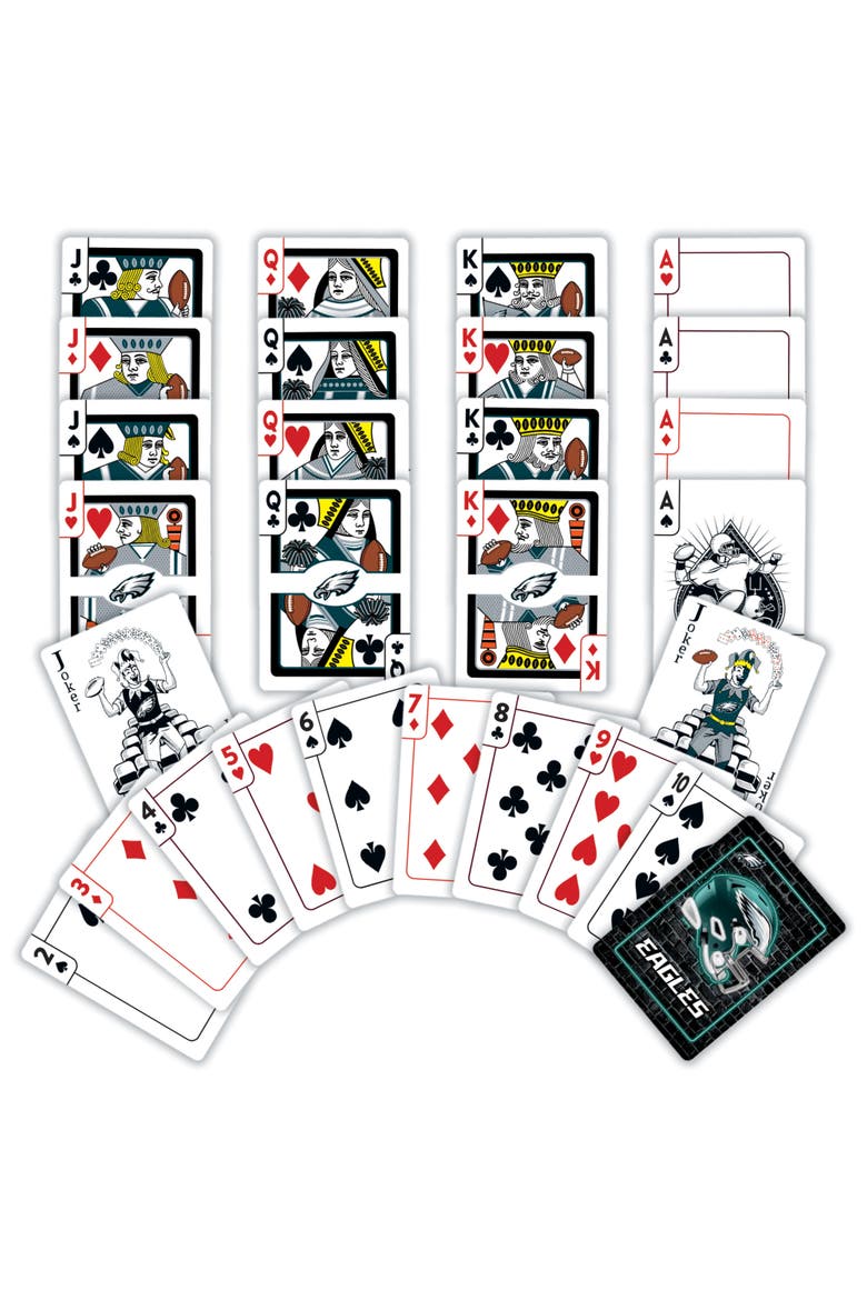 Philadelphia Eagles Neon Playing Cards, Alternate, color, Multicolor
