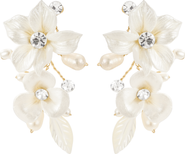 Untamed Petals Louise Porcelain Flower Earrings