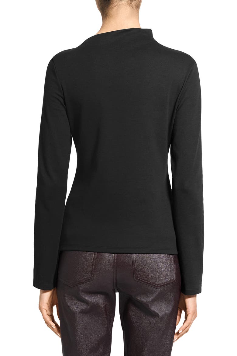 Twistet Slash Neck Top, Alternate, color, BLACK