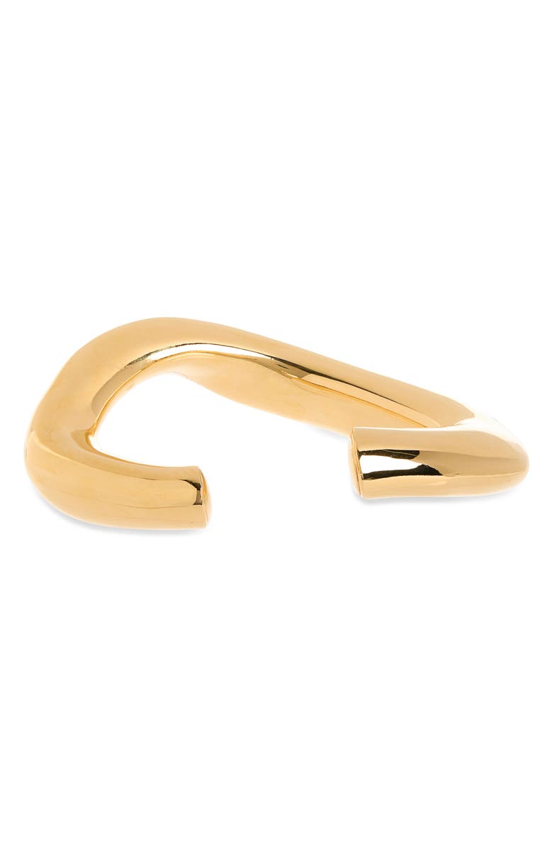Balenciaga Eisa Cuff Bracelet, Alternate, color, Archive Shiny Gold