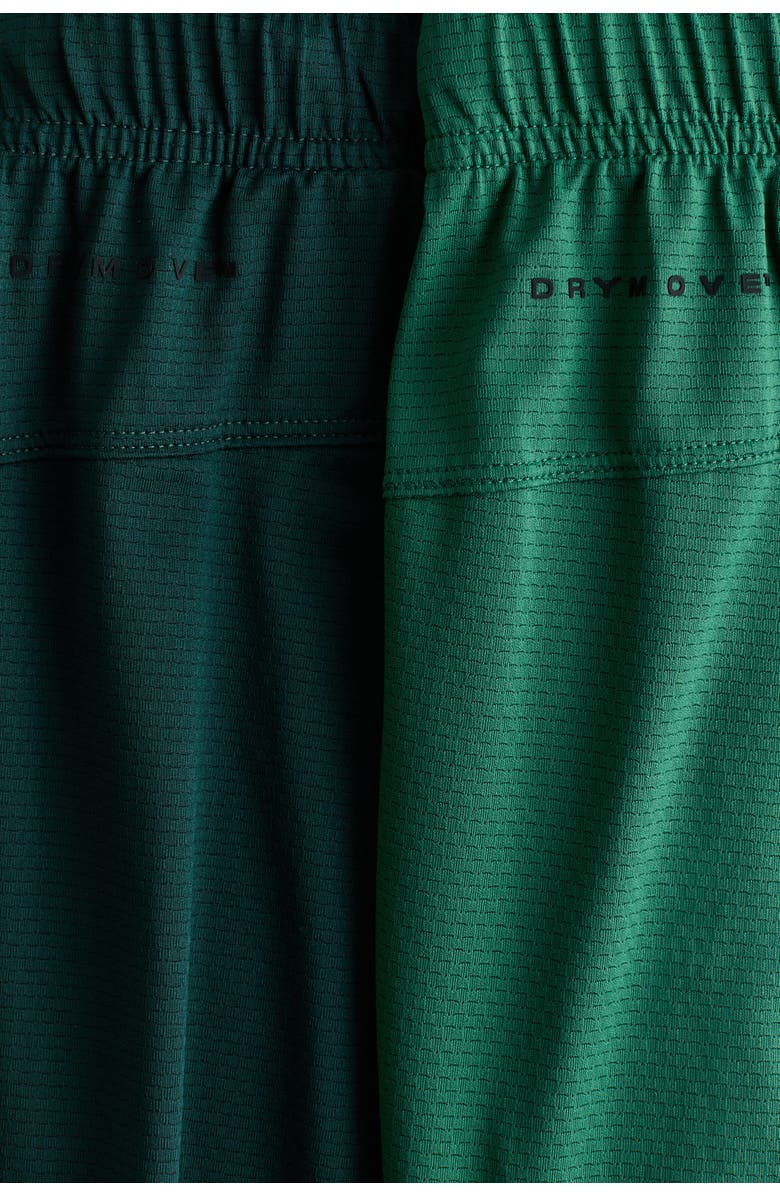 H&M 2-pack sports shorts with drymove, Alternate, color, Dark Green/Green