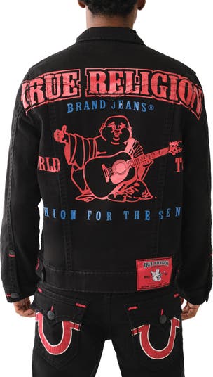 True Religion Brand Jeans Jimmy Big T Denim Trucker Jacket