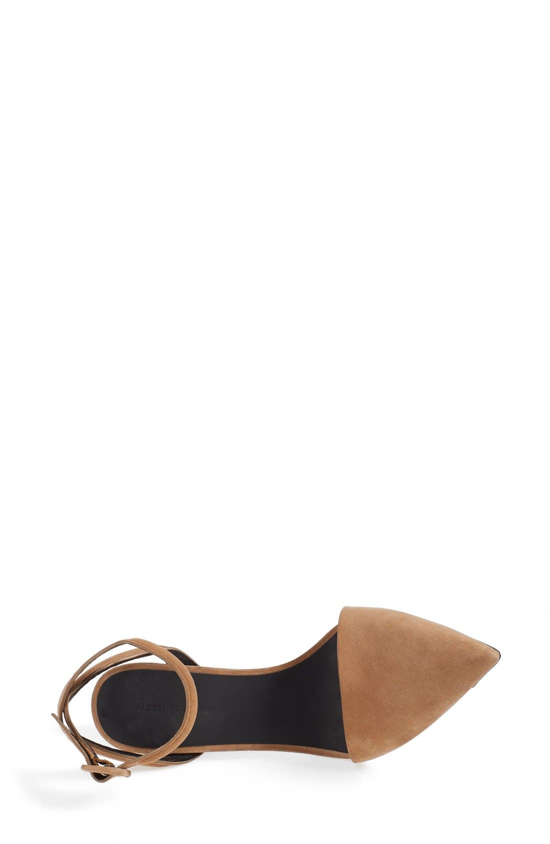 'Lovisa' Ankle Strap Pump, Alternate, color, TRUFFLE LEATHER