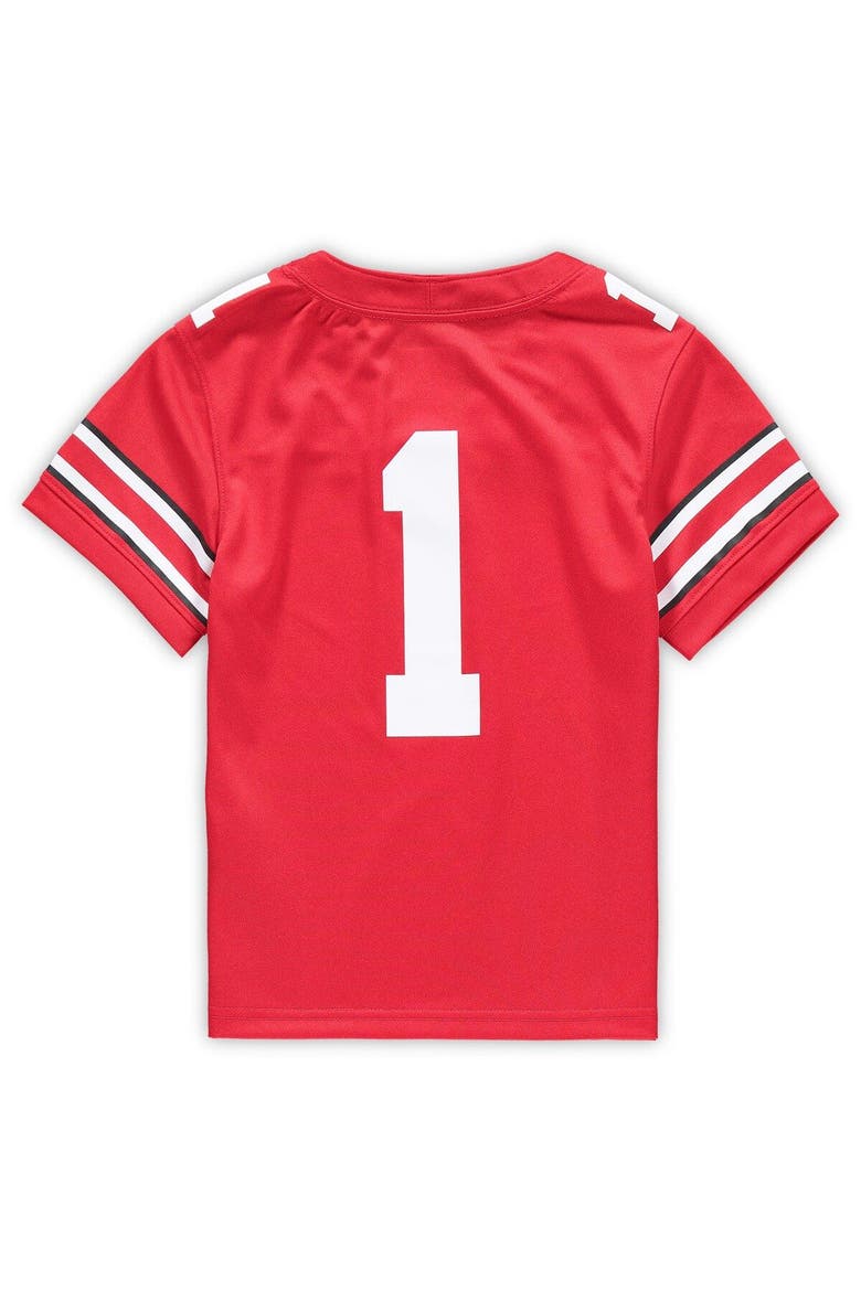 Preschool Nike #1 Scarlet Ohio State Buckeyes Untouchable Football Jersey, Alternate, color, Scarlet