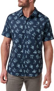 TravisMathew Seamate Floral Short Sleeve Button-Up Shirt
