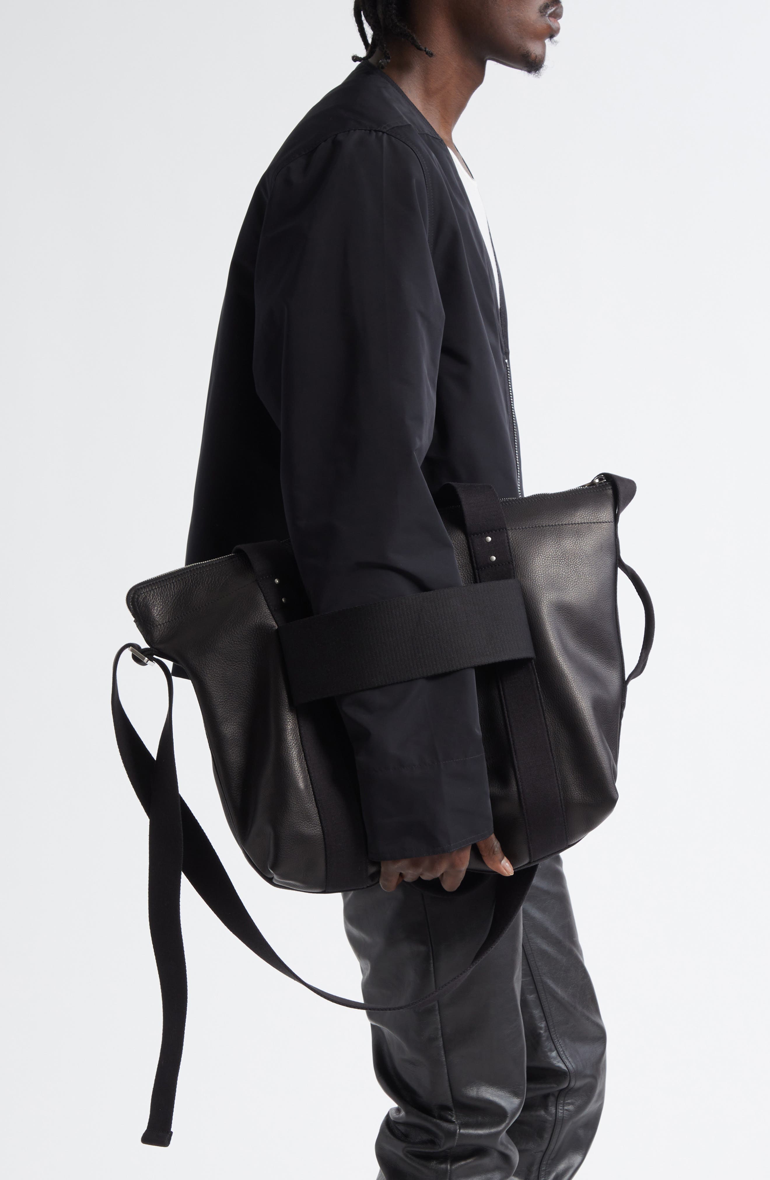 Rick Owens Trolley Leather Tote, Alternate, color, 