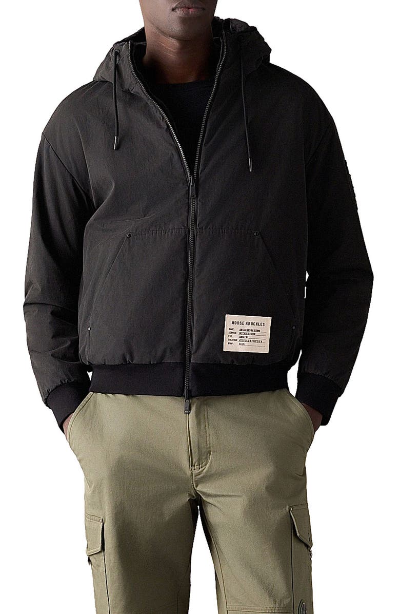 Moose Knuckles Roland Reversible Organic Cotton Jacket, Main, color, Black