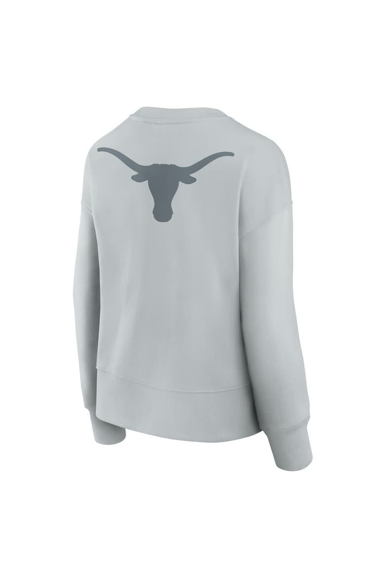 Women's Fanatics Gray Texas Longhorns Supersoft Flow Fleece Pullover Sweatshirt, Alternate, color, Gray
