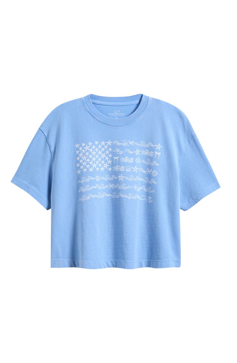 vineyard vines Kids' Oversize Cotton Graphic T-Shirt, Main, color, Serenity Blue
