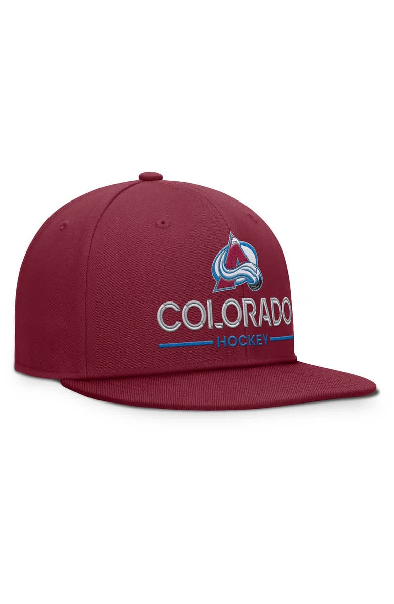 FANATICS Men's Fanatics Burgundy Colorado Avalanche Authentic Pro Rink Lockup Snapback Hat, Alternate, color, Burgundy