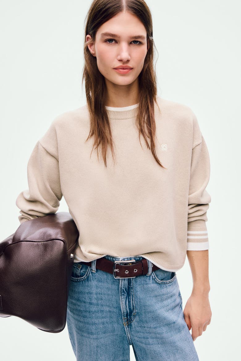 Layered-look Jumper, Alternate, color, Beige