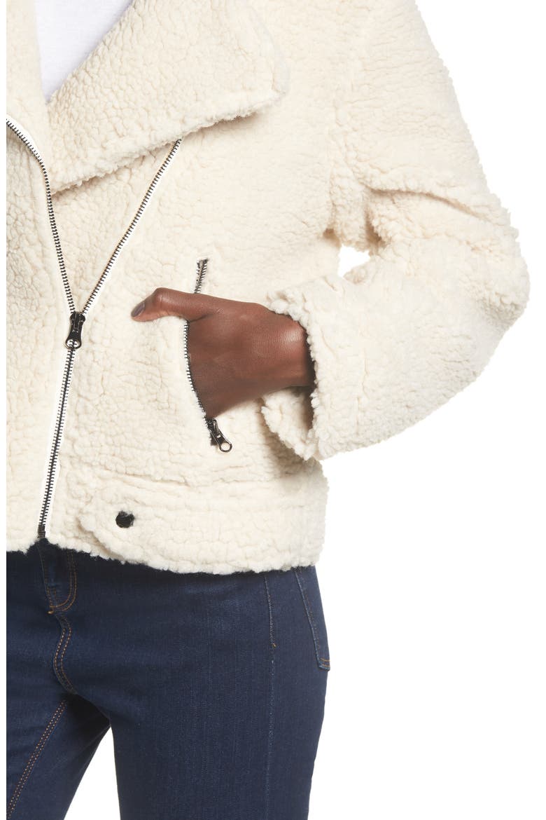 Brooklyn High Pile Fleece Jacket, Alternate, color, IVORY