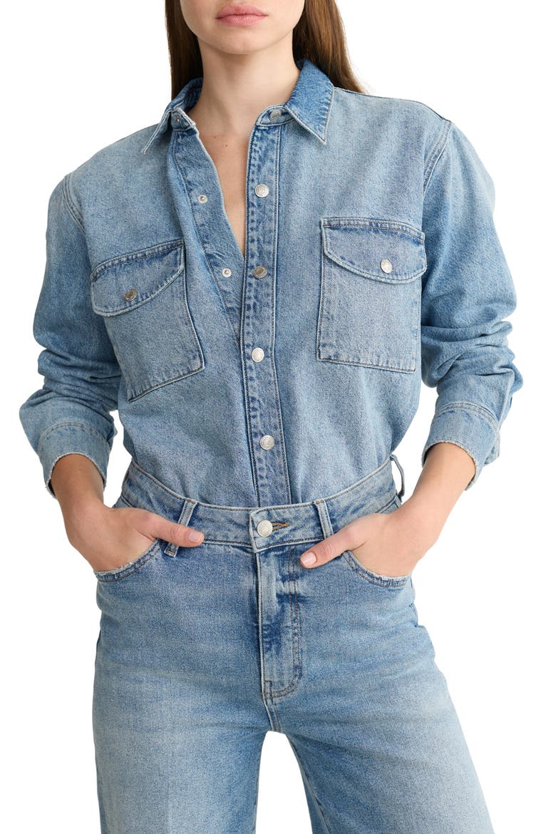 Smo Denim Shirt, Alternate, color, SILVERADO